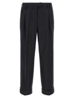 Black Straight Flat Front Pants 1