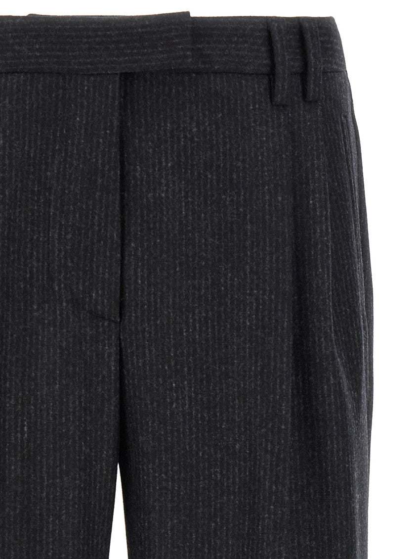 Black Straight Flat Front Pants 3
