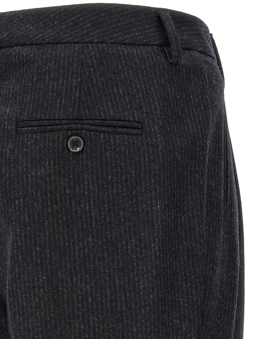 Black Straight Flat Front Pants 4