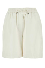White leather shorts 1