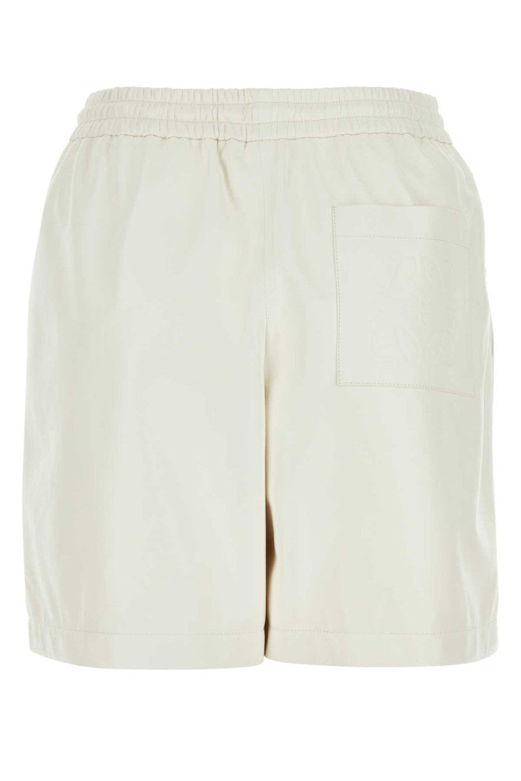 White leather shorts 2