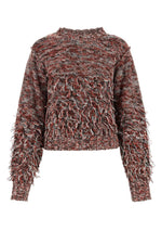 Embroidered cotton blend sweater 1