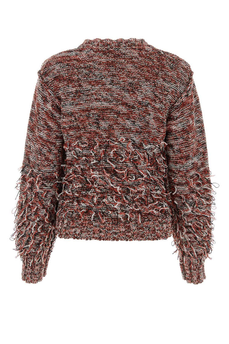Embroidered cotton blend sweater 2