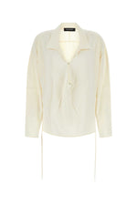 Ivory satin shirt 1