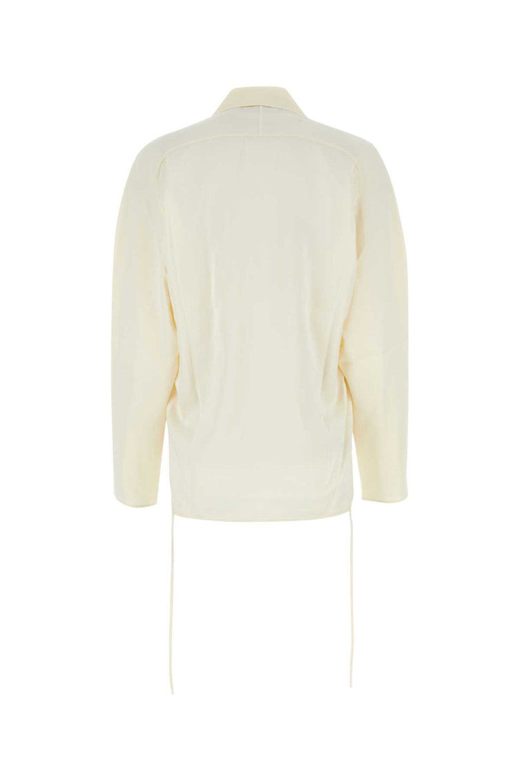 Ivory satin shirt 2