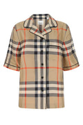 Beige Printed Satin Shirt 1