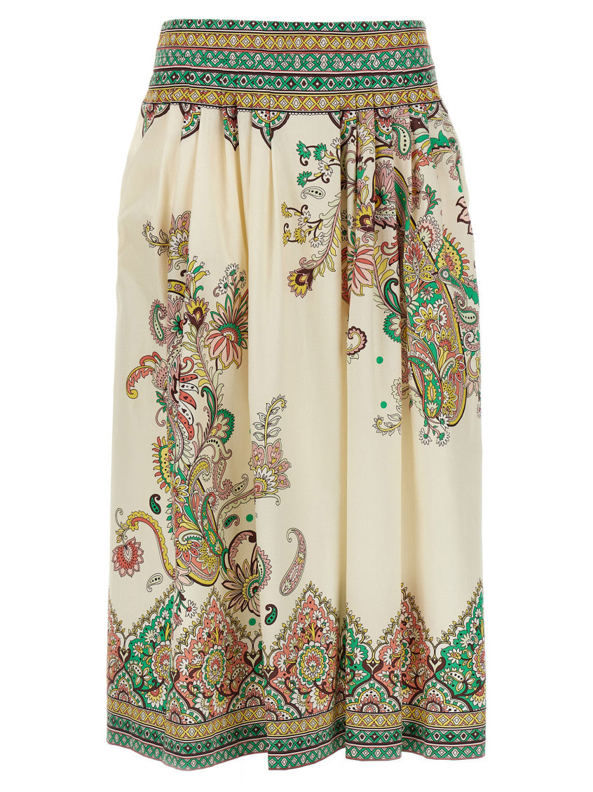 Multicolor Paisley flower skirt 1