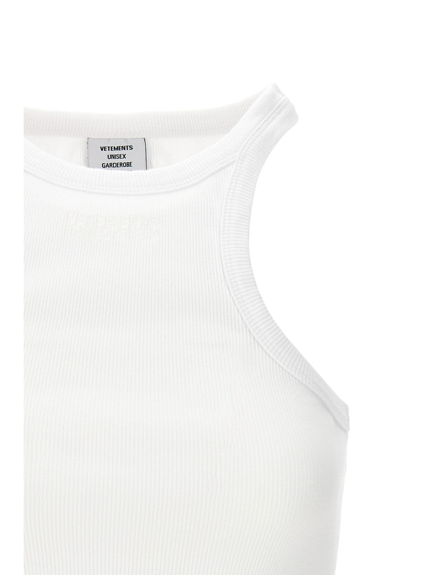 White Logo cotton tank top 3