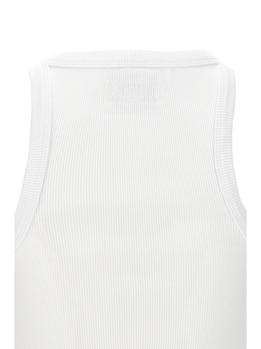 White Logo cotton tank top 4