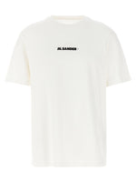 White Logo Print T-shirt 1