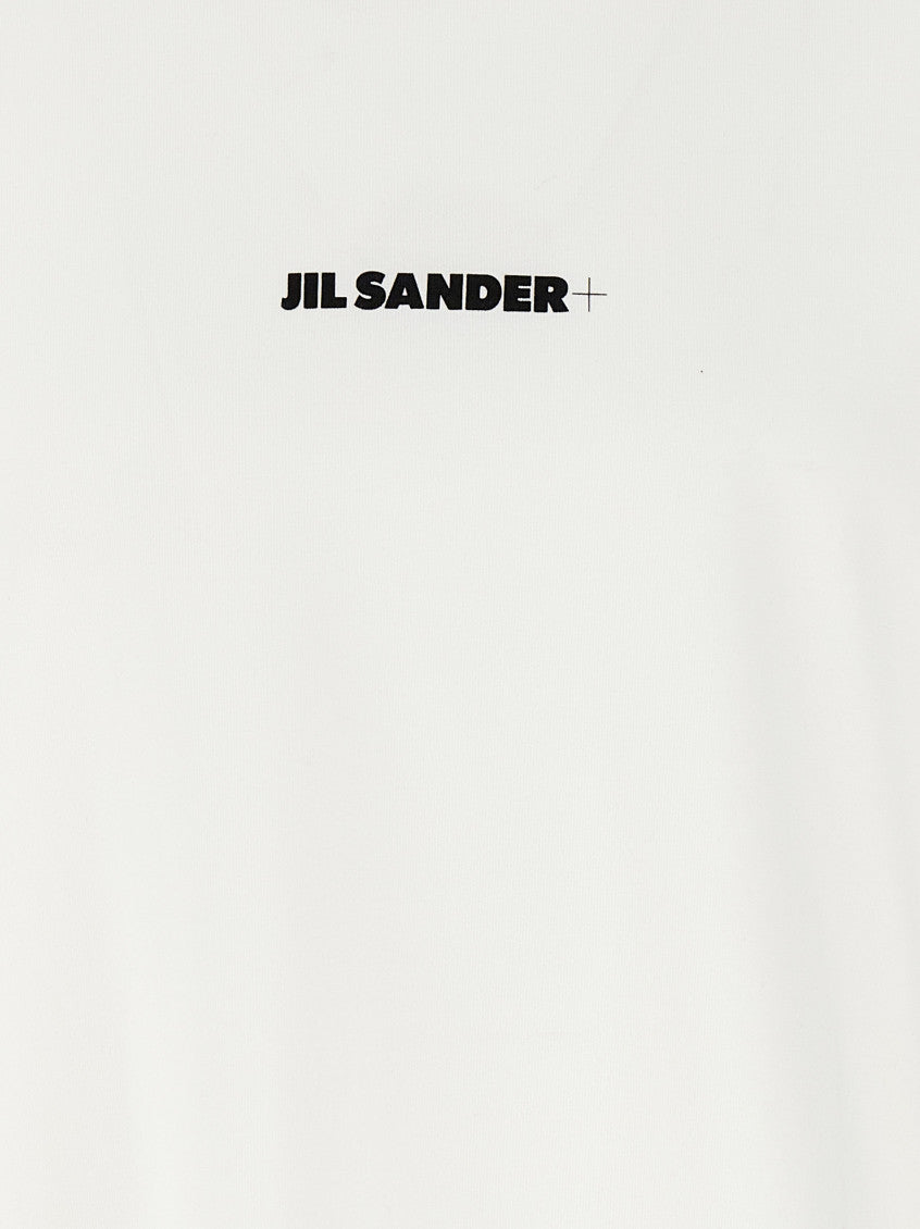 White Logo Print T-shirt 4