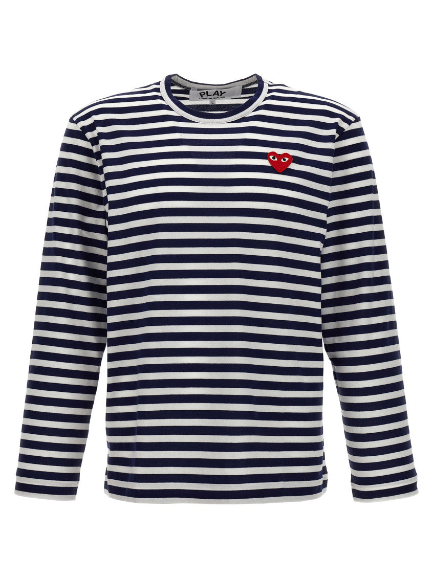 Blue Logo Striped T-shirt 1