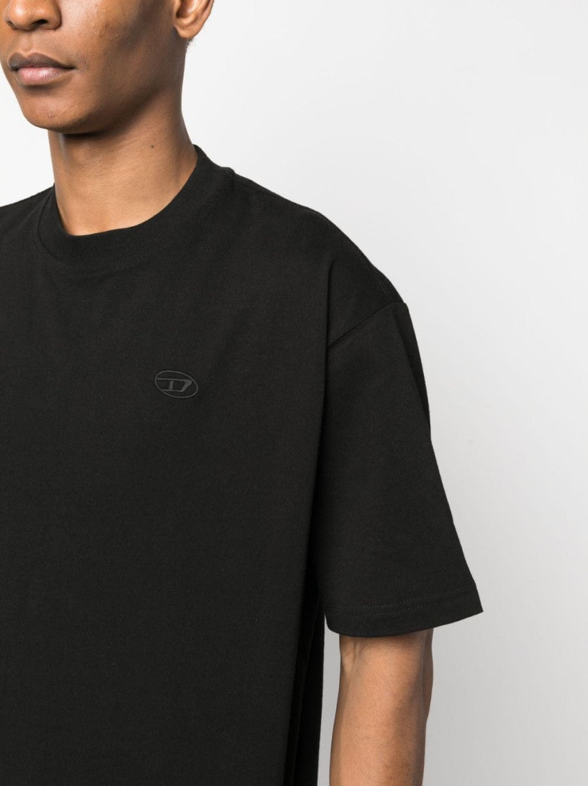 Black Embroidered logo T-shirt 2