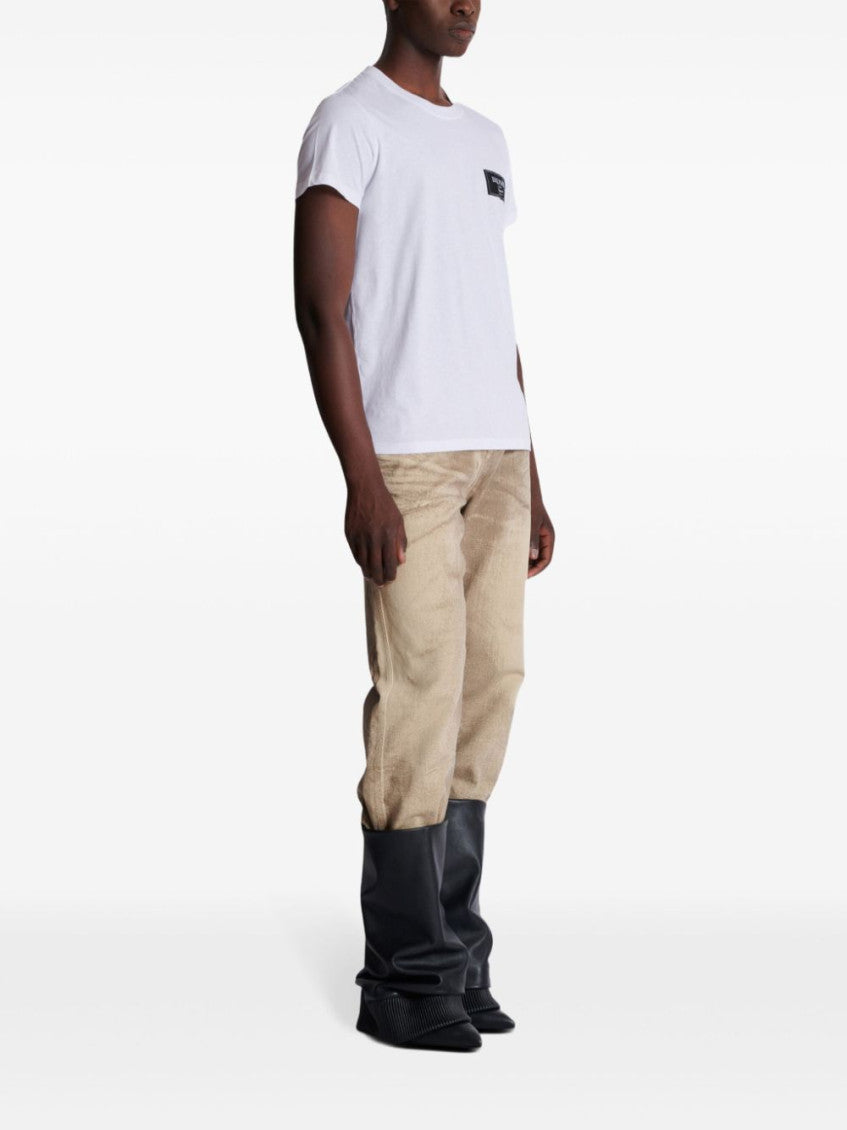 White Crew Neck T-Shirt 2