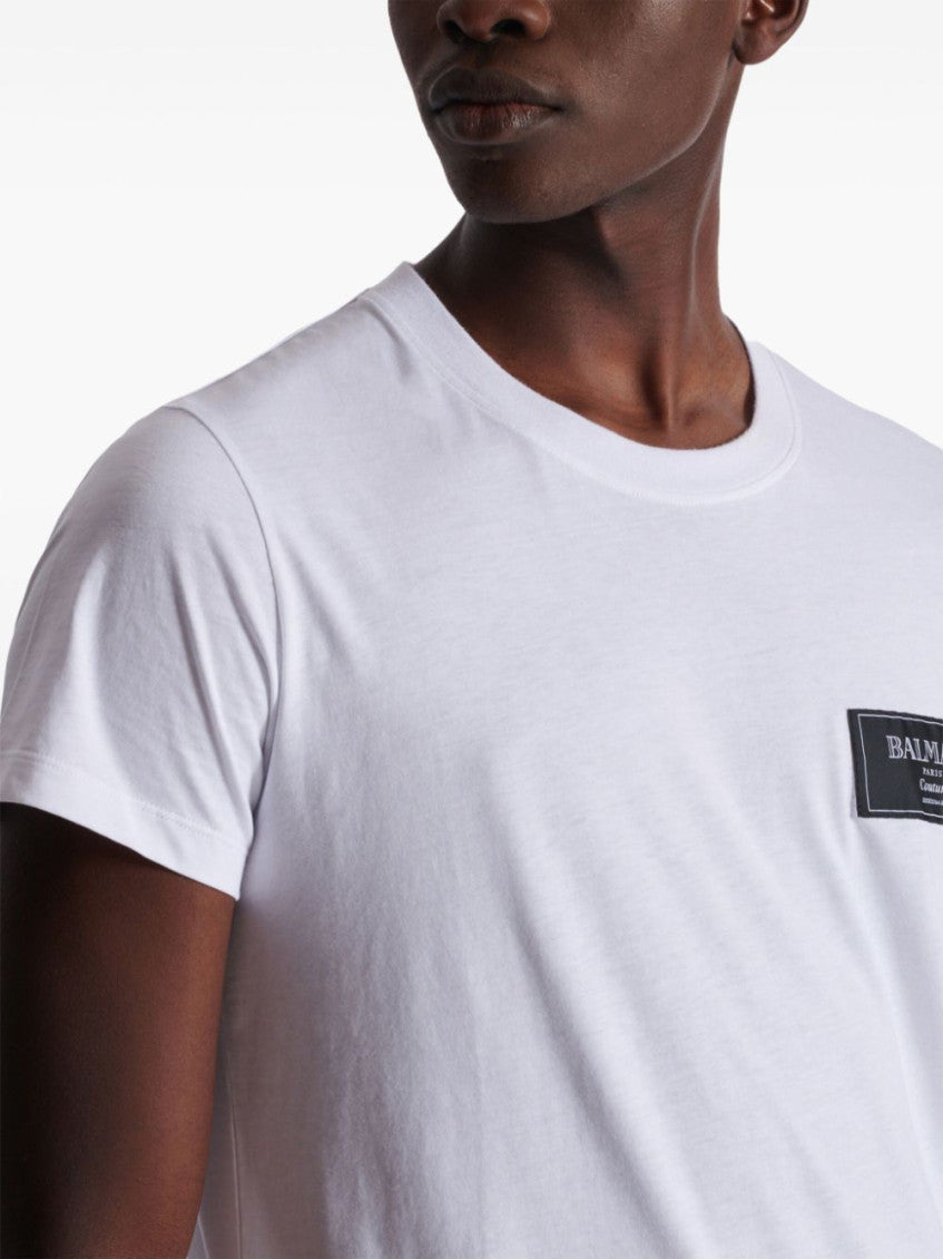 White Crew Neck T-Shirt 4