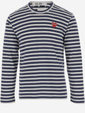 Navy Blue White Striped T-Shirt 1