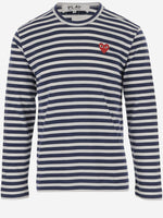 Navy Blue White Striped T-Shirt 1