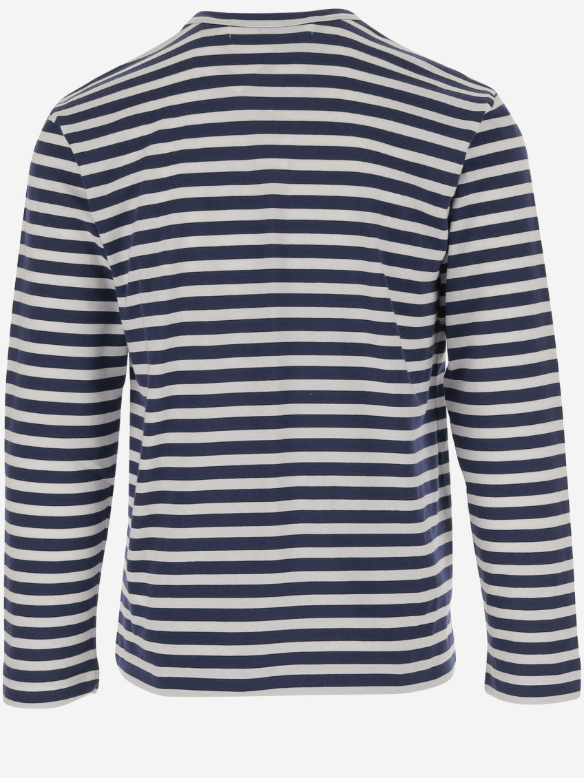 Navy Blue White Striped T-Shirt 2