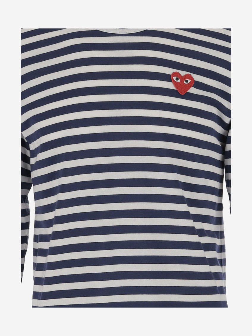 Navy Blue White Striped T-Shirt 3