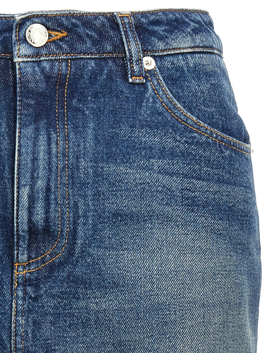 Blue Denim mini skirt 3