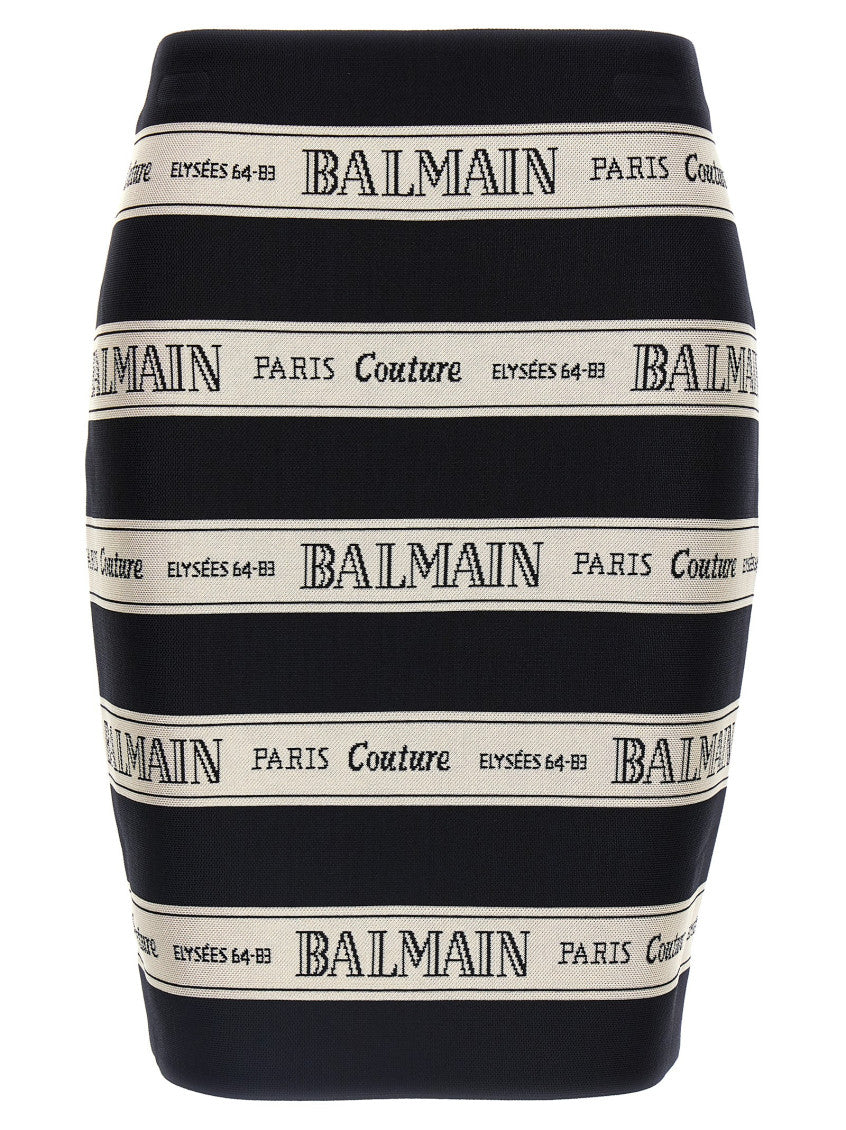 Black 'Nastro Balmain' skirt 1