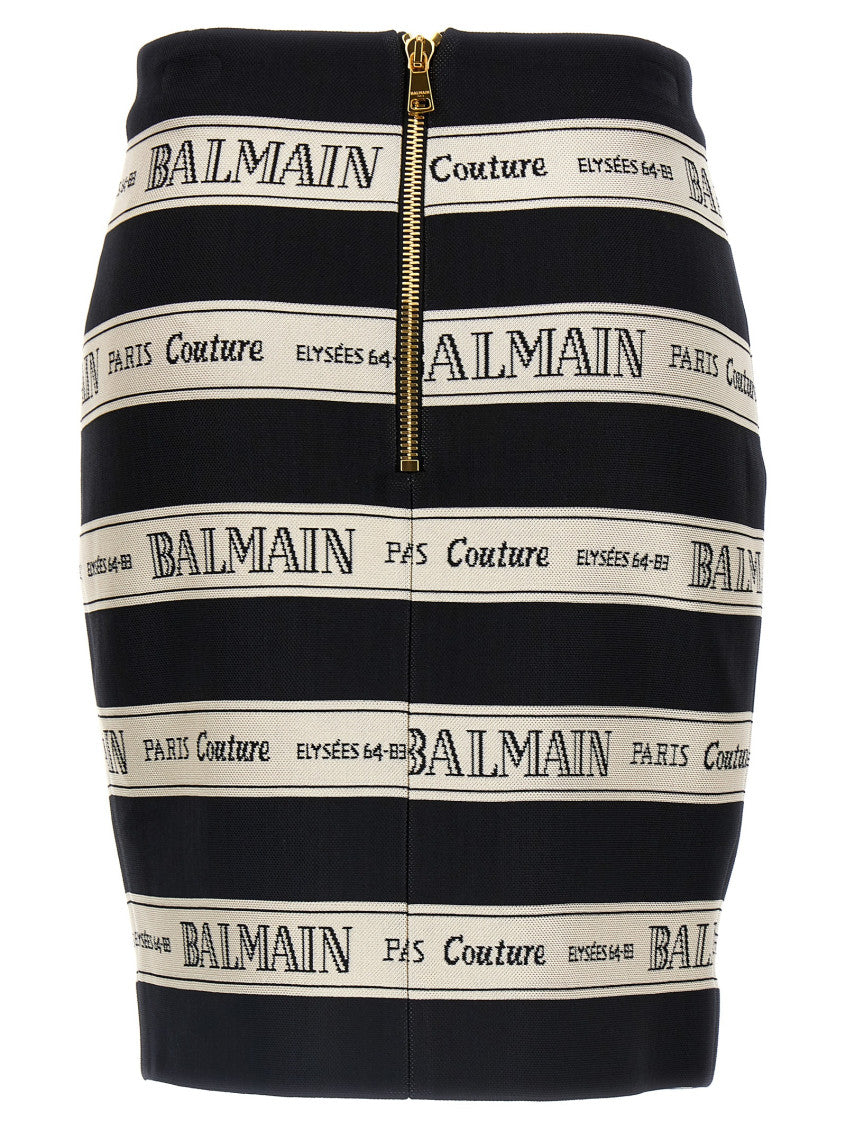 Black 'Nastro Balmain' skirt 2