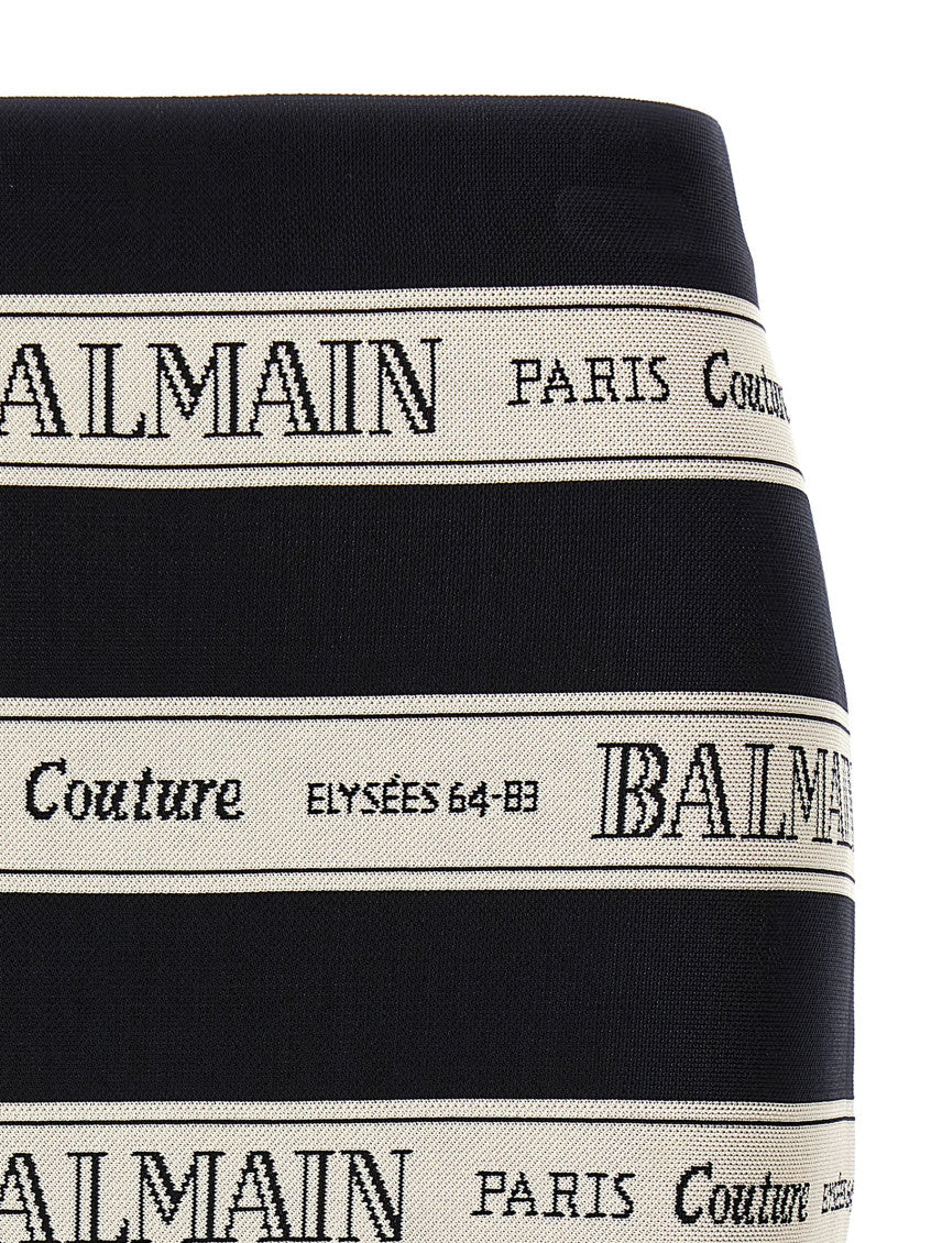 Black 'Nastro Balmain' skirt 3