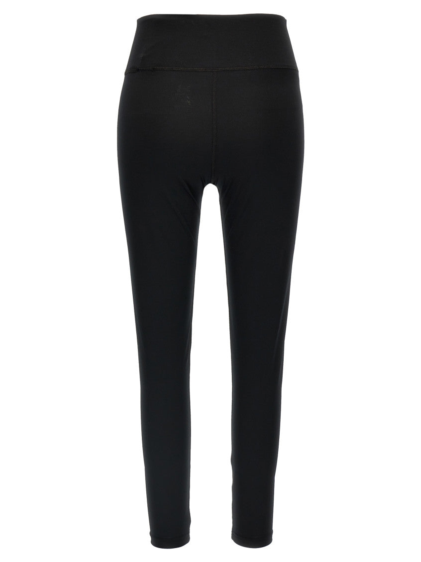 Black Stretch Polyester Leggings 2