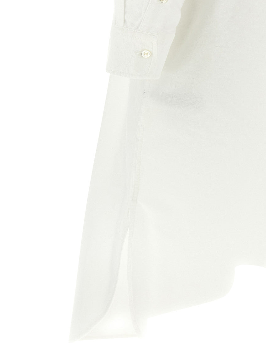 White Cory Polo Pony-embroidered Shirt dress 4