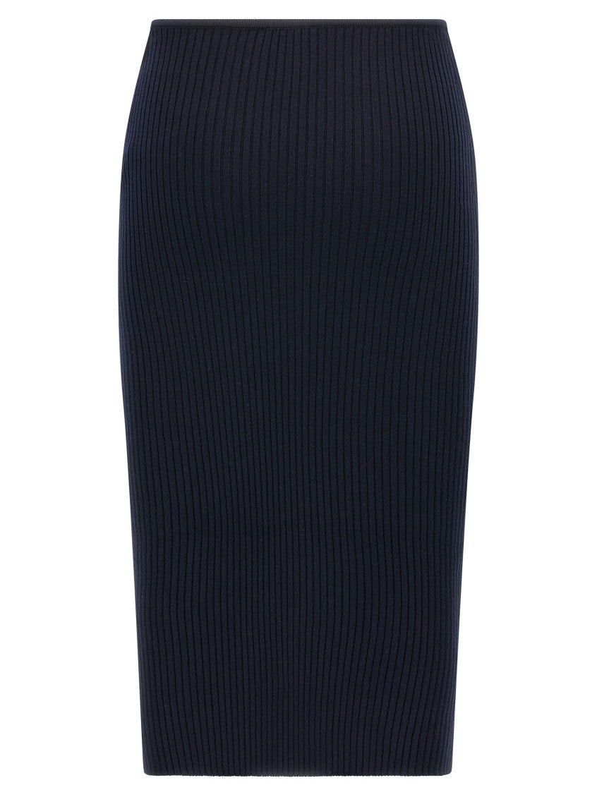 Blue 'Loop Rib knit' skirt 2