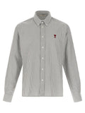 Grey Logo Striped Shirt 1