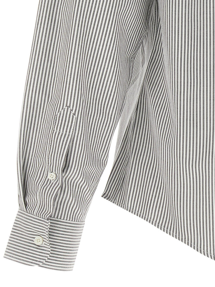 Grey Logo Striped Shirt 4