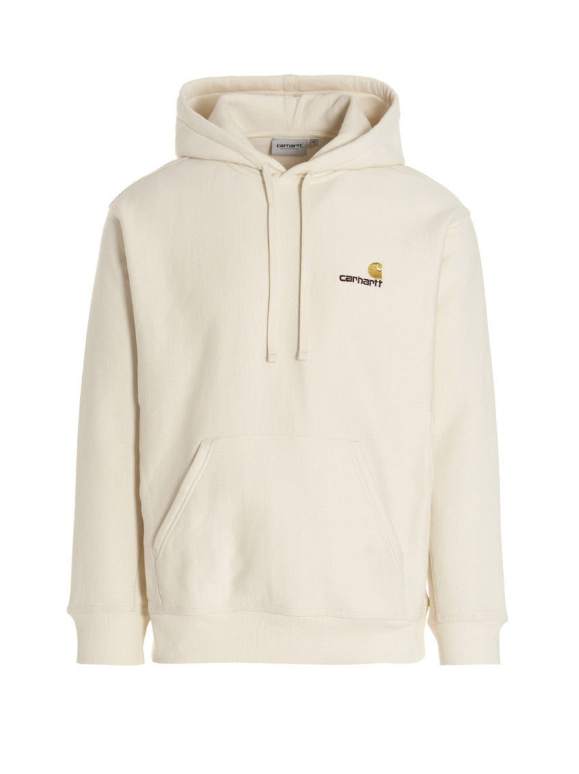 Beige American Script Hoodie 1