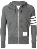 Grey logo stripes Hoodie 1