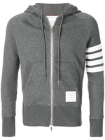 Grey logo stripes Hoodie 1