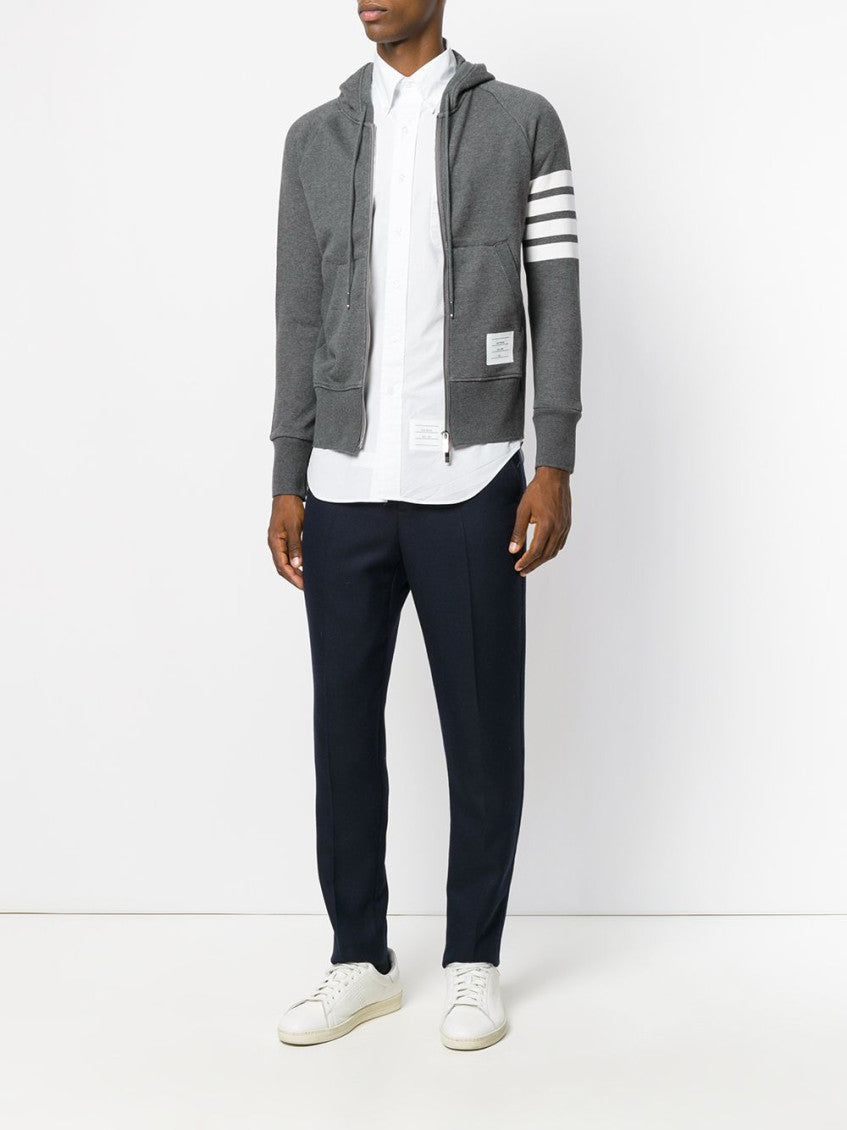 Grey logo stripes Hoodie 2
