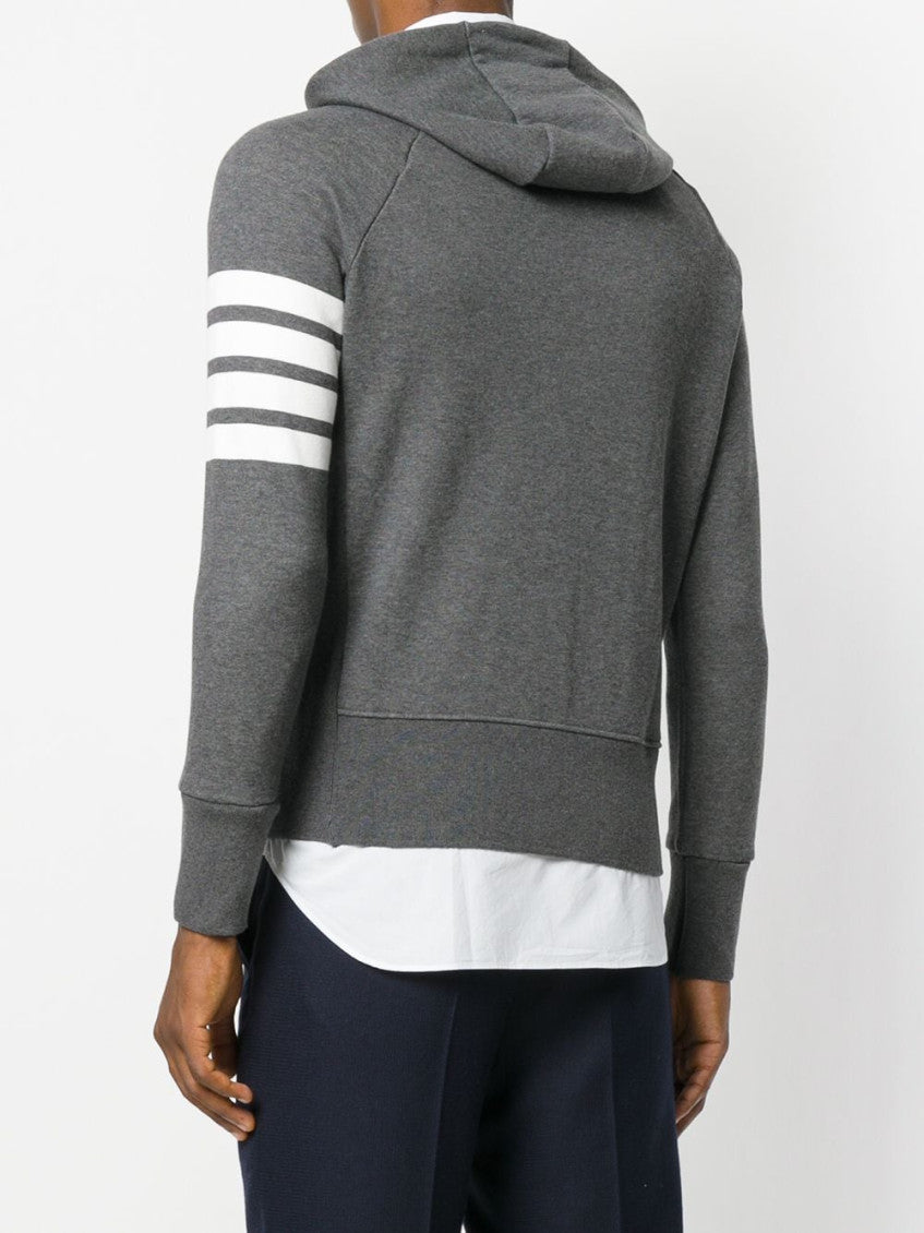 Grey logo stripes Hoodie 4
