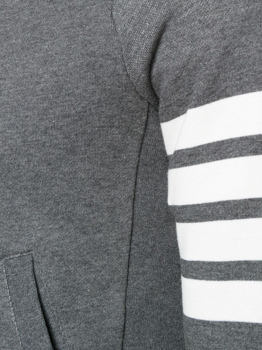 Grey logo stripes Hoodie 5