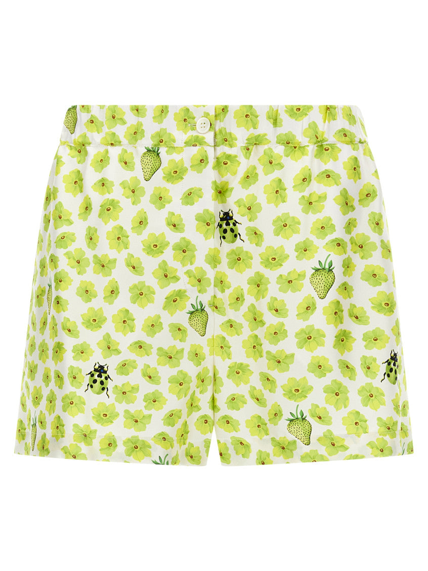 Multicolor 'Strawberry Garden' shorts 1