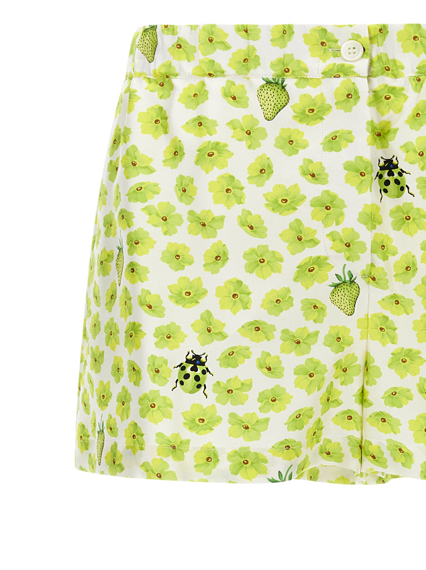 Multicolor 'Strawberry Garden' shorts 3