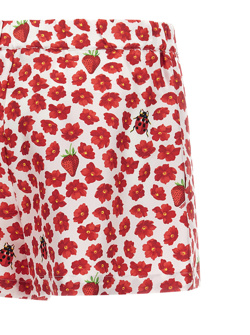 Multicolor 'Strawberry Garden' shorts 4