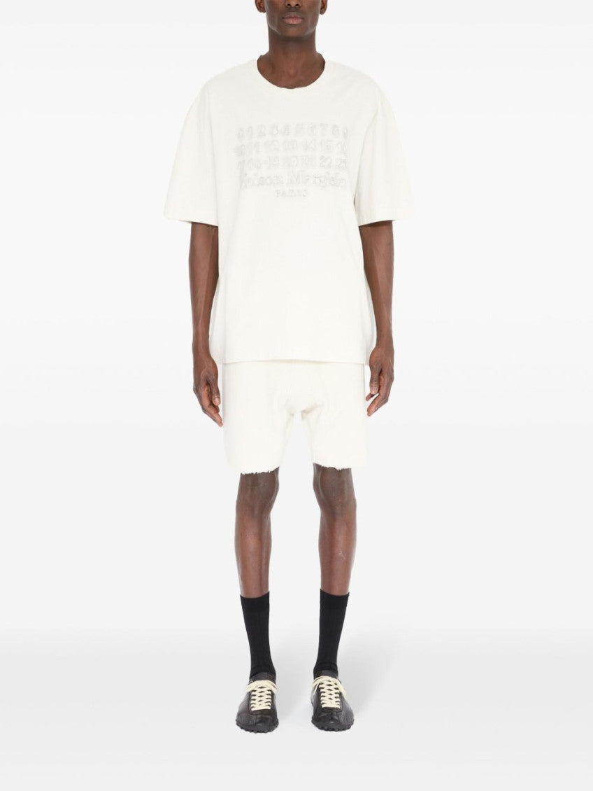 White Logo cotton t-shirt 5