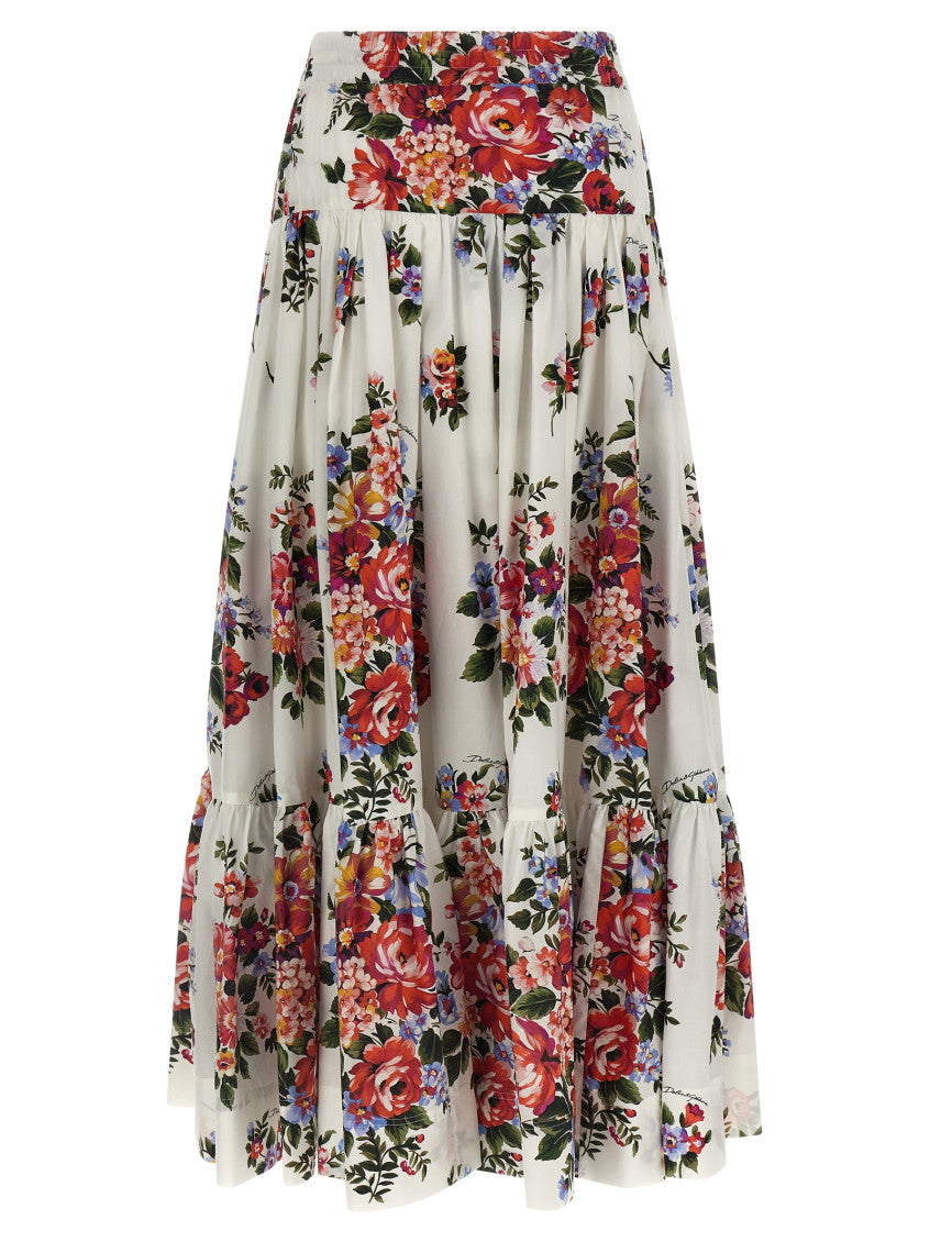 White 'Mazzo di Fiori' skirt 2