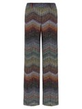 Multicolor Zigzag lamé viscose pants 1