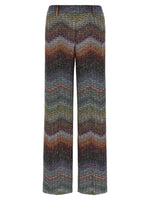 Multicolor Zigzag lamé viscose pants 1