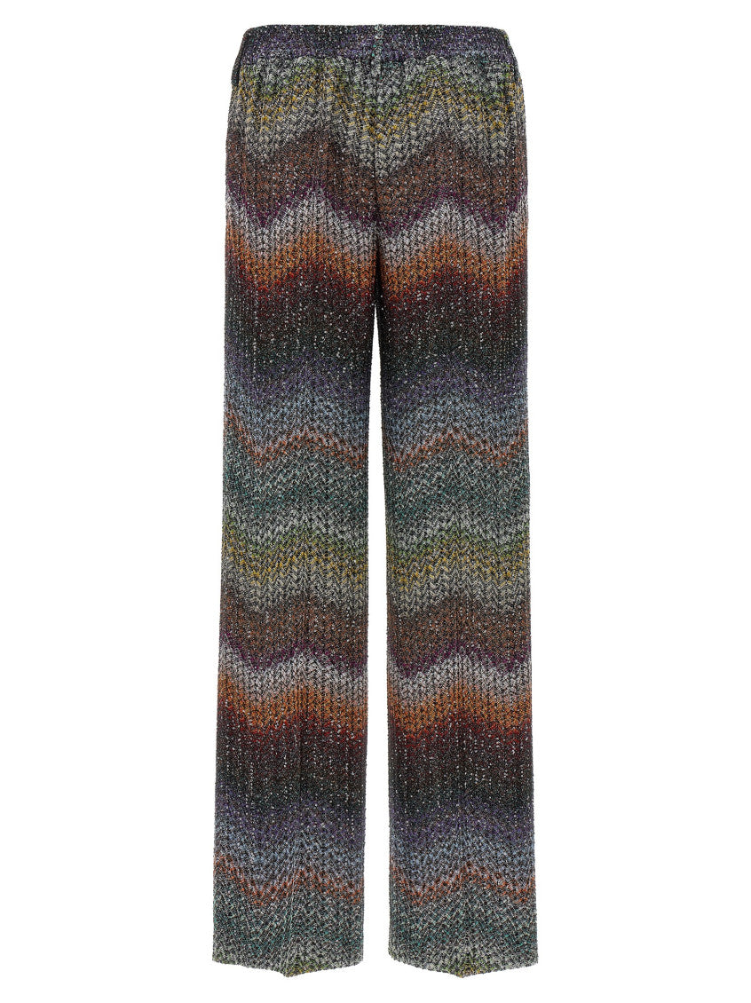 Multicolor Zigzag lamé viscose pants 2