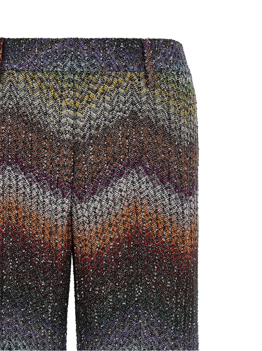 Multicolor Zigzag lamé viscose pants 3