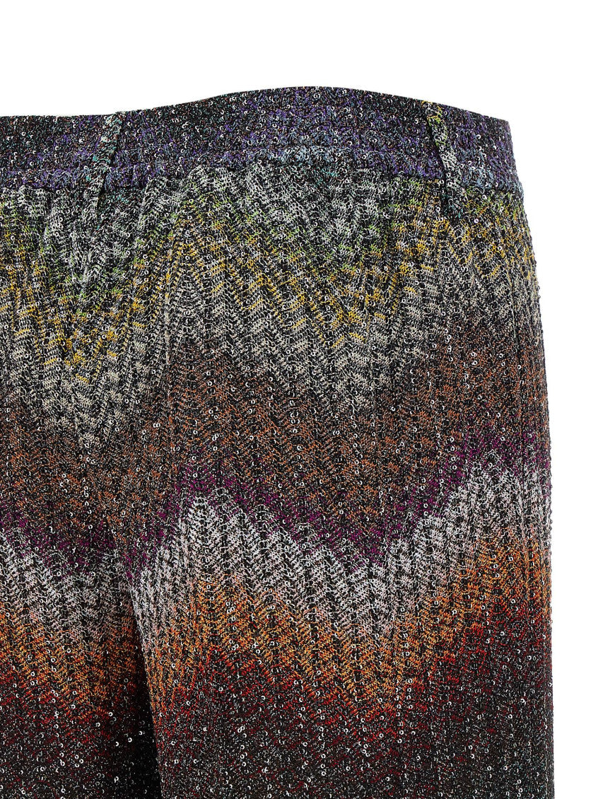 Multicolor Zigzag lamé viscose pants 4