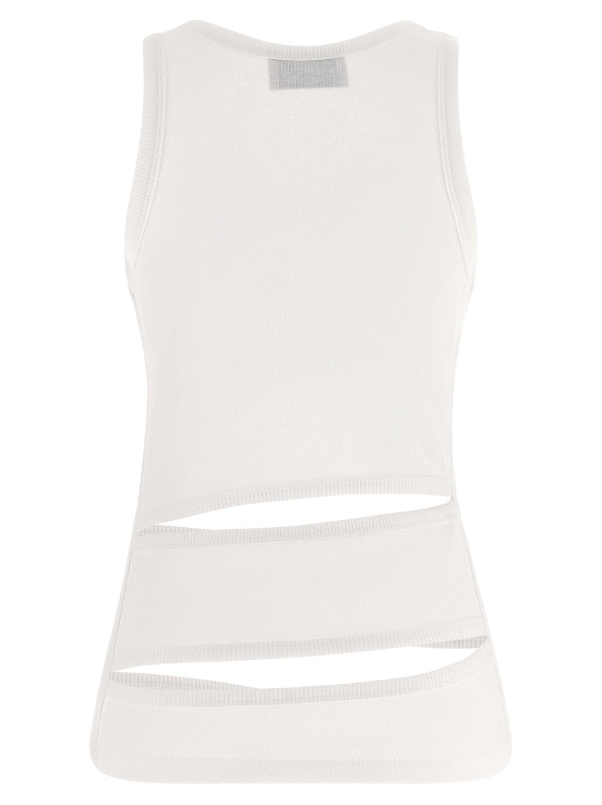 White 'Spiral' tank top 2