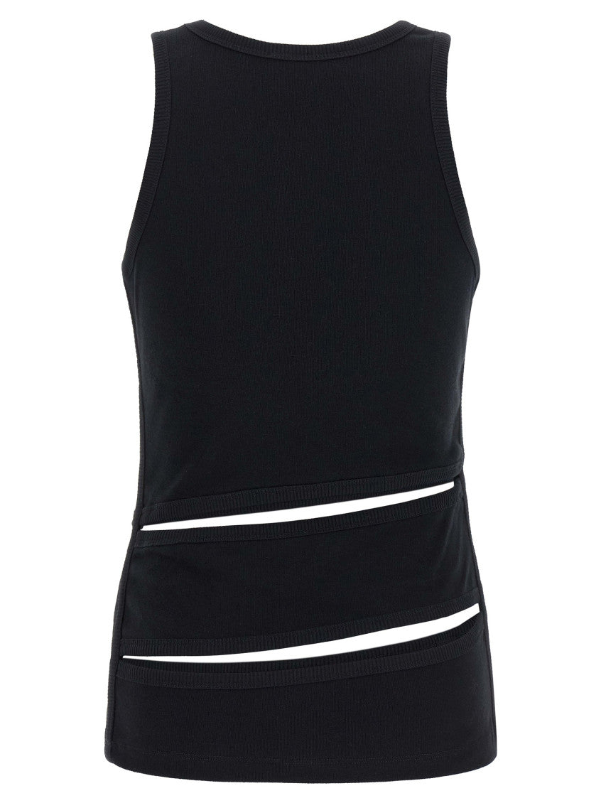 Black 'Spiral' tank top 2